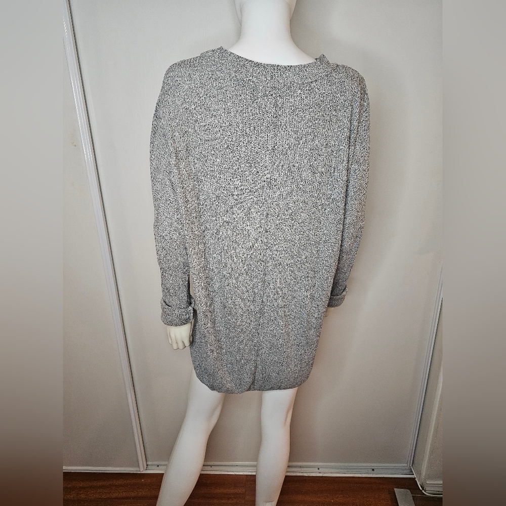Chance Or Fate Oversized Mockneck Tunic Sweater Knit Gray Pullover Size Small - Picture 5 of 14